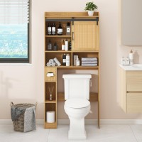 Over The Toilet Storage Cabinet Farmhouse Storage Cabinet Over Toilet With 2 Barn Doors Toilet Paper Holder Stand Home Space