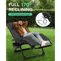 Zenpetio Zero Gravity Lounge Chair Outdoor Recliner Chair Wdetachable Cushion Cup Holder And Pillow Portable Folding Anti Gra