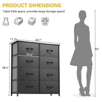 Dwvo Dresser For Bedroom Fabric Dresser With 8 Drawers Tall Dresser Chest Of Drawers For Closet Living Room