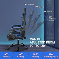 Gaming Chair Backrest And Seat Height Adjustable Swivel Recliner Racing Office Computer Ergonomic Video Game Chair With Footres