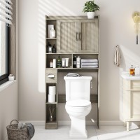 Over The Toilet Storage Cabinet Farmhouse Storage Cabinet Over Toilet With 2 Barn Doors Toilet Paper Holder Stand Home Space