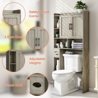 Over The Toilet Storage Cabinet Farmhouse Storage Cabinet Over Toilet With 2 Barn Doors Toilet Paper Holder Stand Home Space