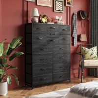 Wlive Tall Dresser For Bedroom Furniture Fabric Dressers Storage Tower With 15 Deep Drawers Chest Of Drawers Organizer Unit D