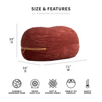 Big Joe Fuf Bean Bag Chair  Xxl  Terracotta