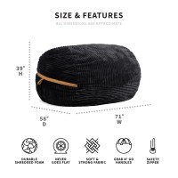 Big Joe Fuf Bean Bag Chair  Xxl  Black Licorice