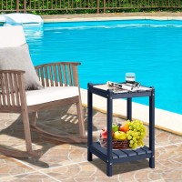 Lzrs 24 Double Adirondack Outdoor Side Table Pool Composite Patio Table Hdpe End Tables For Backyard Pool Indoor Companion