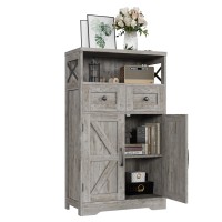 Befrases Rustic Farmhouse Storage Cabinet With Drawers And Shelves Freestanding Kitchen Pantry Storage Cabinet Floor Storage C