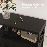 Befrases Black Storage Cabinet With Drawers And Shelves Freestanding Black Kitchen Pantry Storage Cabinet Floor Storage Cabine