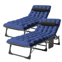 Docred Folding Chaise Lounge Chair Folding Cot 5Position Adjustable Heavy Duty Patio Chaise Lounges For Outside Poolside Be