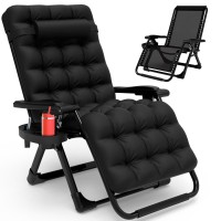 Slendor Zero Gravity Chair Zero Gravity Lounge Recliner Chair Wcup Holder Tray Headrest Upgraded Lock Removable Cushion O