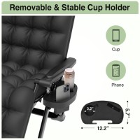 Slendor Zero Gravity Chair Zero Gravity Lounge Recliner Chair Wcup Holder Tray Headrest Upgraded Lock Removable Cushion O