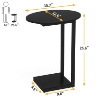 Hosfais Small Side Table End Table Cshaped Wood Coffee Table Tv Tray For Eating Couch Tables For Small Space Living Room Be