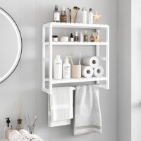 Galood Over The Toilet Storage Bathroom Organizers And Storage Shelves Adjustable 3 Tiers Floating Shelves For Wall Mounted Shel