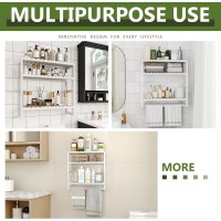 Galood Over The Toilet Storage Bathroom Organizers And Storage Shelves Adjustable 3 Tiers Floating Shelves For Wall Mounted Shel