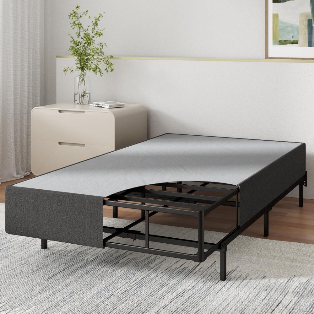 Zinus 9 Inch Wonderboxtm Smart Box Spring Quick Assembly Mattress Foundation Durable Metal Frame Twin Grey