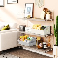 Easortm Closet Storage Bins For Shelves Closet Organizers And Storage Trapezoid Storage Bins With Handle Linen Closet Organi