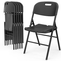 Vingli Folding Chairs Heavy Duty Foldable Chair Portable Hdpe Plastic Seat With Steel Frame For Indoor Outdoor Dinning Party We