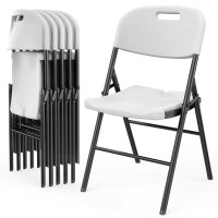 Vingli Folding Chairs Heavy Duty Foldable Chair Portable Hdpe Plastic Seat With Steel Frame For Indoor Outdoor Dinning Party We