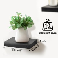 Sorbus Square Floating Shelf For Wall 4 Small Shelves With Invisible Mounting Brackets For Living Room Decor Bedroom Bathroo