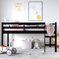 Dhp Milton Junior Twin Size Wooden Loft Bed For Kids Naturalwhite