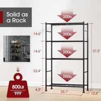 Sakugi Storage Shelves 4 Tier Shelf Organizer Heavy Duty Garage Shelving Unit With Leveling Feet Stable Metal Shelves Organi