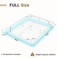 Hasuit Floating Bed Frame Full Size With Led Lights Metal Platform Full Bed No Box Spring Needed Easy To Assemble Full