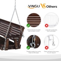 Vingli Heavy Duty 880 Lbs Patio Porch Swing Outdoor Pu Painting Hanging Chair With Adjustable Secure Chains Finished Outdoor B