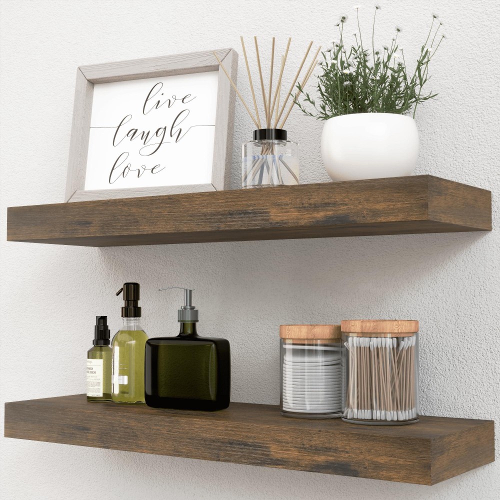 Boswillon Floating Shelves Set Of 2 Wall Mounted Small Shelves For Room Modern Hanging Shelves For Wall Decor Display Wall St