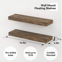 Boswillon Floating Shelves Set Of 2 Wall Mounted Small Shelves For Room Modern Hanging Shelves For Wall Decor Display Wall St