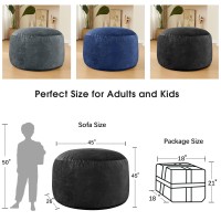 Ilpeod Bean Bag Chairs For Adults Memory Foam Furniture Beanbag Chair Kidsteens Sofa With Soft Micro Fiber Cover Round Fl