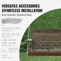 Vevor Wooden Porch Swing 45 Ft Patio Bench Swing For Courtyard Garden Upgraded 880 Lbs Strong Load Capacity Heavy Duty Swi