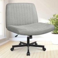 Neo Chair Criss Cross Chair Armless Legged Office Desk Chair With Wheels Swivel Modern Ergonomic Vanity Fabric Adjustable Wide