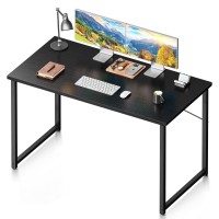 Coleshome 48 Inch Computer Desk Modern Simple Style Desk For Home Office Study Student Writing Desk Black