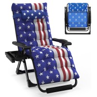 Slendor Zero Gravity Chairs Padded Zero Gravity Recliner Reclining Lounge Chair For Indoor Outdoor Folding Lawn Patio Chair W