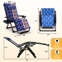 Slendor Zero Gravity Chairs Padded Zero Gravity Recliner Reclining Lounge Chair For Indoor Outdoor Folding Lawn Patio Chair W