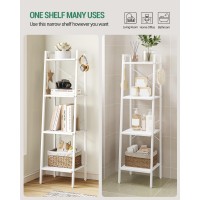 Hzuaneri Ladder Shelf Bookshelf Bookcase Freestanding Corner Storage Shelve With 2 Hooks For Home Office Living Room Kitchen