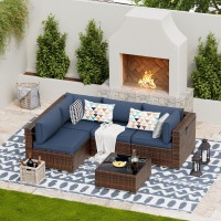 Udpatio Patio Furniture Sets Modular Rattan Outdoor Patio Sectional Furniture Sofa Set Wicker Patio Conversation Set For Backy