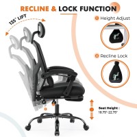 Sweetcrispy Office Computer Desk Chair Ergonomic Highback Mesh Rolling Work Swivel Chairs With Wheels Comfortable Lumbar Supp