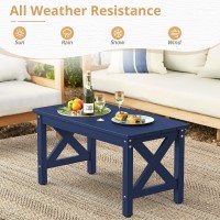 Lue Bona Outdoor Coffee Table For Patio Rectangle Hdps Outdoor Coffee Table Rectangle All Weather Patio Coffee Tables For Outs