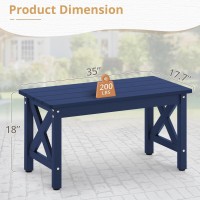 Lue Bona Outdoor Coffee Table For Patio Rectangle Hdps Outdoor Coffee Table Rectangle All Weather Patio Coffee Tables For Outs