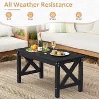 Lue Bona Outdoor Coffee Table For Patio Rectangle Hdps Outdoor Coffee Table All Weather Patio Coffee Tables For Outside Deck P