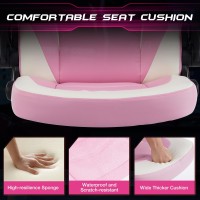 Sweetcrispy Computer Gaming Desk Chair Pink Ergonomic Office Executive Adjustable Swivel Task Pu Leather Racing Chair With Fli