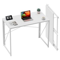 Coavas Small Folding Desk No Assembly Required Foldable Table 315 Inch Writing Computer Desk Space Saving Simple Home Office D