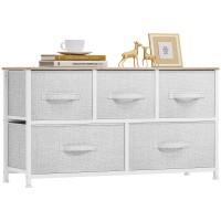 Dwvo 5 Dresser For Bedroom Storage Dresser With 5 Drawers Wide Dresser Storage Tower Chest Of Drawers For Closet Living Roo