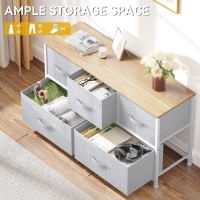 Dwvo 5 Dresser For Bedroom Storage Dresser With 5 Drawers Wide Dresser Storage Tower Chest Of Drawers For Closet Living Roo