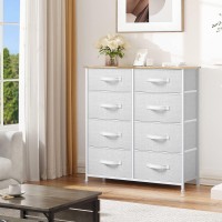 Dwvo Fabric Dresser For Bedroom Tall Dresser With 8 Drawers Storage Tower With Fabric Bins Chest Of Drawers For Closet Livi