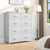 Dwvo Fabric Dresser For Bedroom Tall Dresser With 8 Drawers Storage Tower With Fabric Bins Chest Of Drawers For Closet Livi