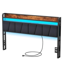 Furnulem King Size Headboard Height Adjustable Headboards With 2 Outlets And 2 Usb Ports Sturdy Stable King Bed Headboard Upgr