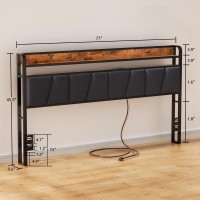 Furnulem King Size Headboard Height Adjustable Headboards With 2 Outlets And 2 Usb Ports Sturdy Stable King Bed Headboard Upgr