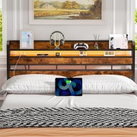 Furnulem King Size Headboard Height Adjustable Headboards With 2 Outlets And 2 Usb Ports Sturdy Stable King Bed Headboard Upgr